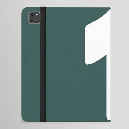 1 (White & Dark Green Number) iPad Folio Case