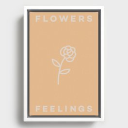 flowers feelings – all peach Framed Canvas