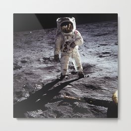 Apollo 11 - Iconic Buzz Aldrin On The Moon Metal Print | Spacerace, Photo, Nasa, Apollo11, Americafirst, Lanidng, Neilarmstrong, Usa, Jfk, Tranquilitybase 
