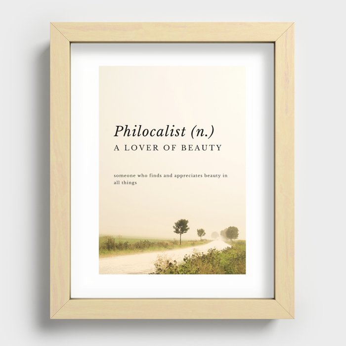 Philocalist Lifestyle Quotes Recessed Framed Print