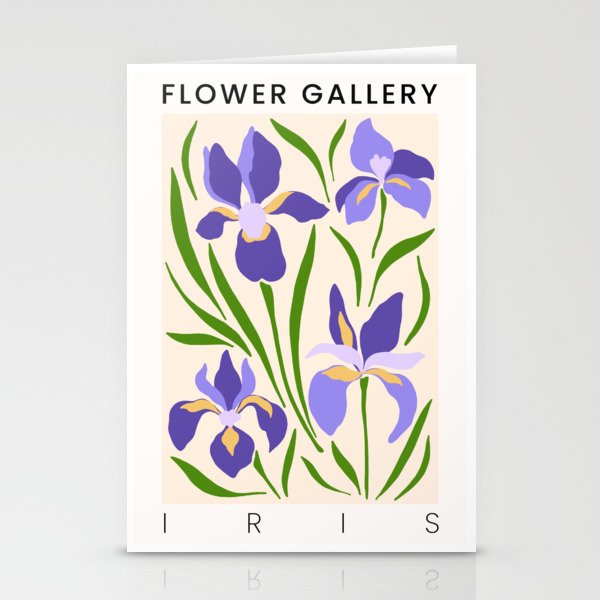 Iris Flower Gallery Stationery Cards