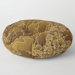 Melted copper sensation Floor Pillow