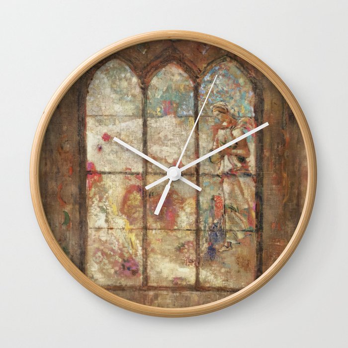 The Stained Glass Window, Odilon Redon Wall Clock