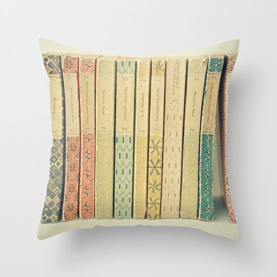 Old Books Throw Pillow