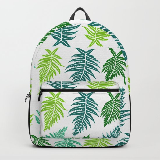 Inked Ferns – Green Palette Backpack