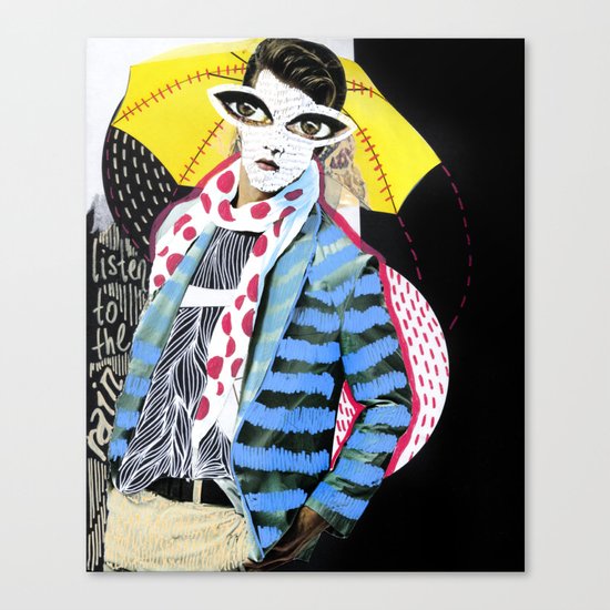 ::Man in the Rain:: Canvas Print