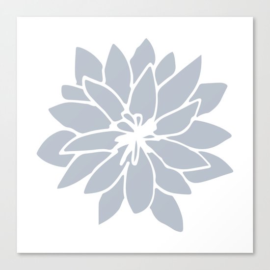 Flower Bluebell Blue on White Canvas Print