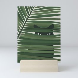 Cat and Plant 53 Mini Art Print