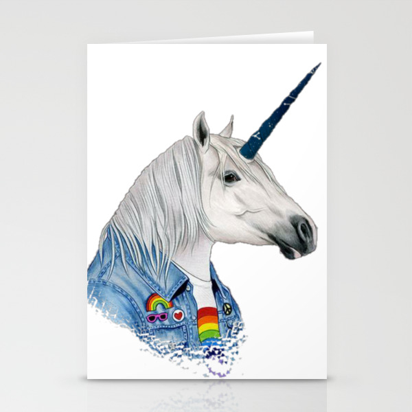 Unicorn Guy Stationery Cards By Imagedoctor Society6
