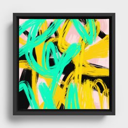 Abstract Painting 32A.  Framed Canvas