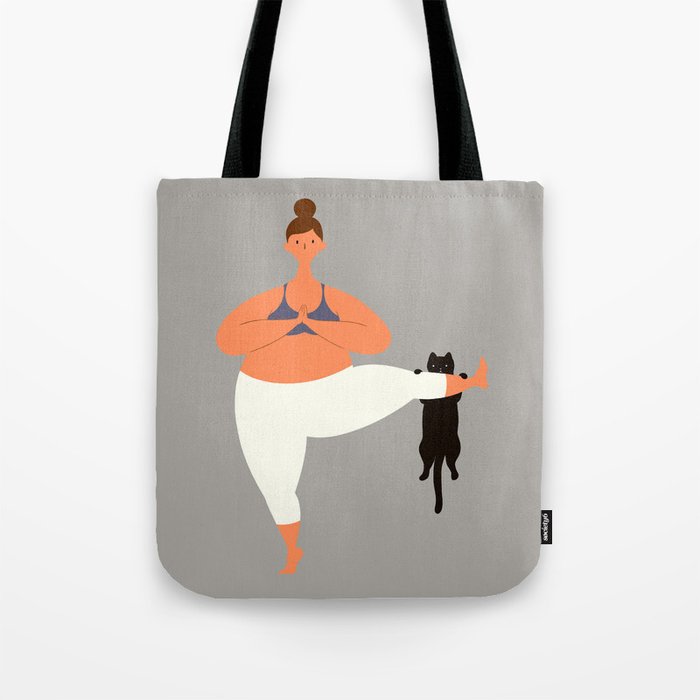 Yoga With Cat 06 Tote Bag