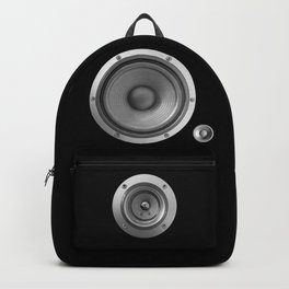 Subwoofer Speaker on black Backpack