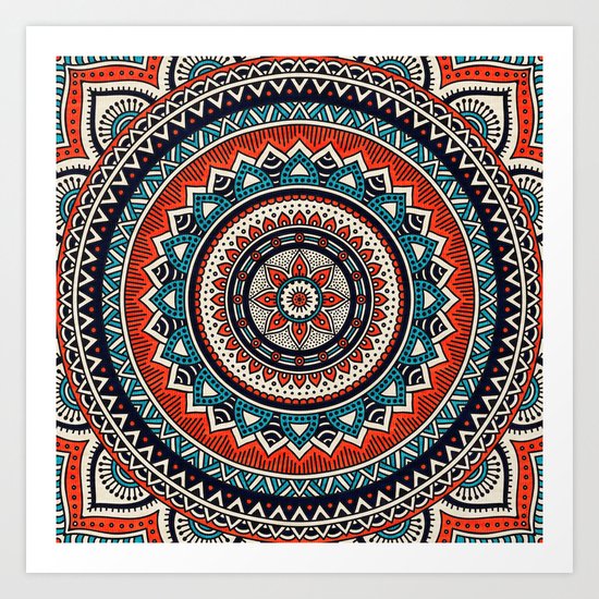 Hippie Mandala 8 Art Print