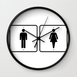 Man Woman Sign Wall Clock