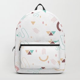 Retro abstract colorful seamless pattern in modern geometric style Backpack
