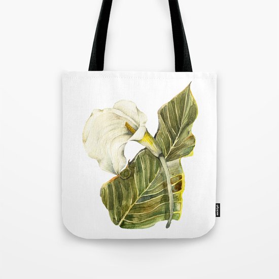 White Calla Lily Tote Bag