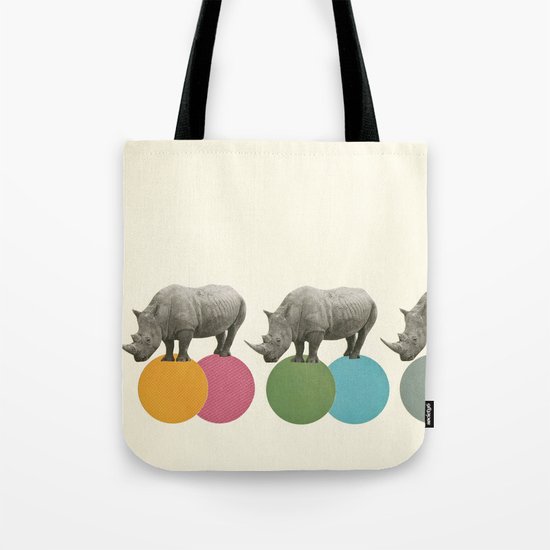 Rambling Rhinos Tote Bag