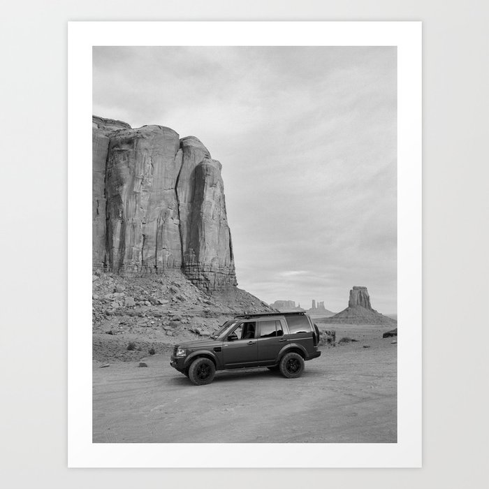 Monochrome Monument Valley V on Film Art Print