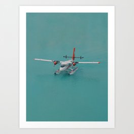 Water Plane Art Print | Film, Holidays, Bedroom, Waterplane, Blue, Loungeroom, Island, Color, Livingroom, Digital 