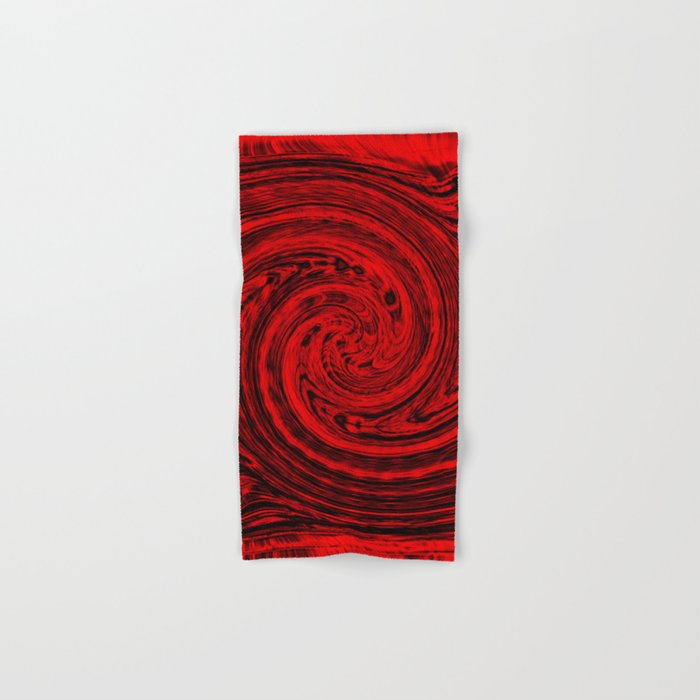 red and black bath towels