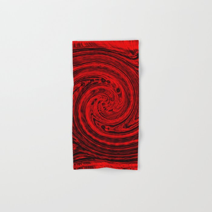 red and black bath towels