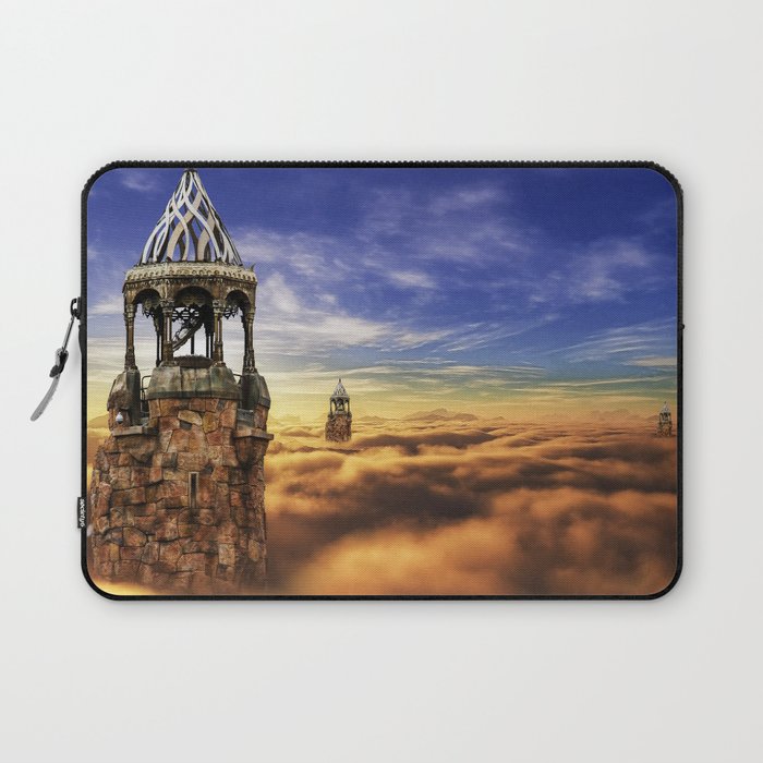 Fantasy Castle Sky Tower On Cloud Laptop Sleeve