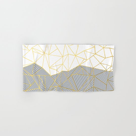 Ab Half and Half Grey Hand & Bath Towel