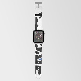 Minimal African Art Black and White Pattern Abstract  Apple Watch Band