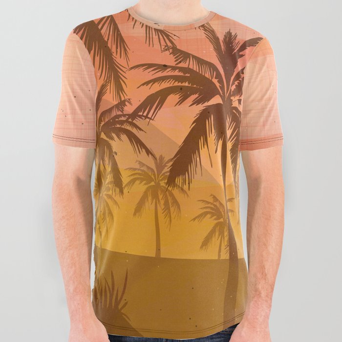 Summer Adventure in Florida All Over Graphic Tee