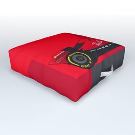 Hand-drawn Vector of the Formula 1 Car of Leclerc and Vettel Outdoor Floor Cushion