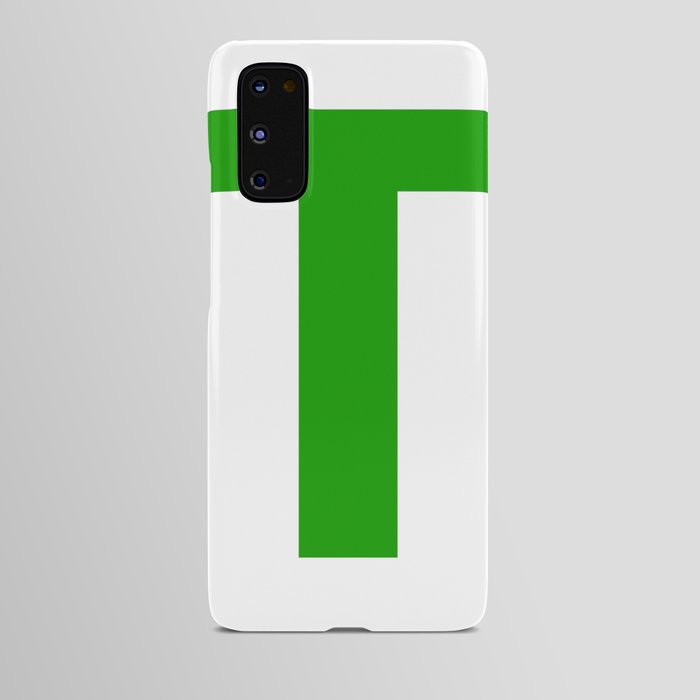 Letter T (Green & White) Android Case