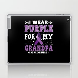 Purple For Grandpa Alzheimer's Awareness Laptop Skin