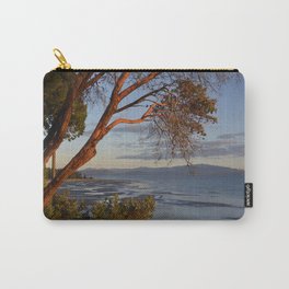 Sunset on the Arbutus at Rathtrevor Beach in Parksville BC Canada Carry-All Pouch | Beaches, Westcoastcanada, Rathtrevorbeach, Greentrees, Largeartwork, Parksville, Georgiastrait, Clearskies, Tideisout, Blue 