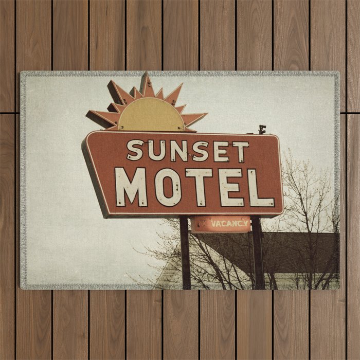 Sunset Motel Outdoor Rug