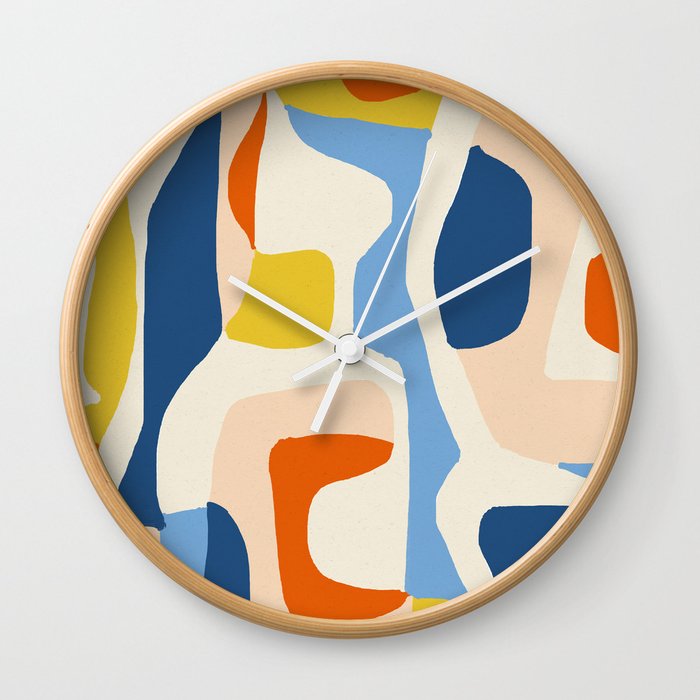Me Mine Abstract Painting Wall Clock By 83oranges Society6