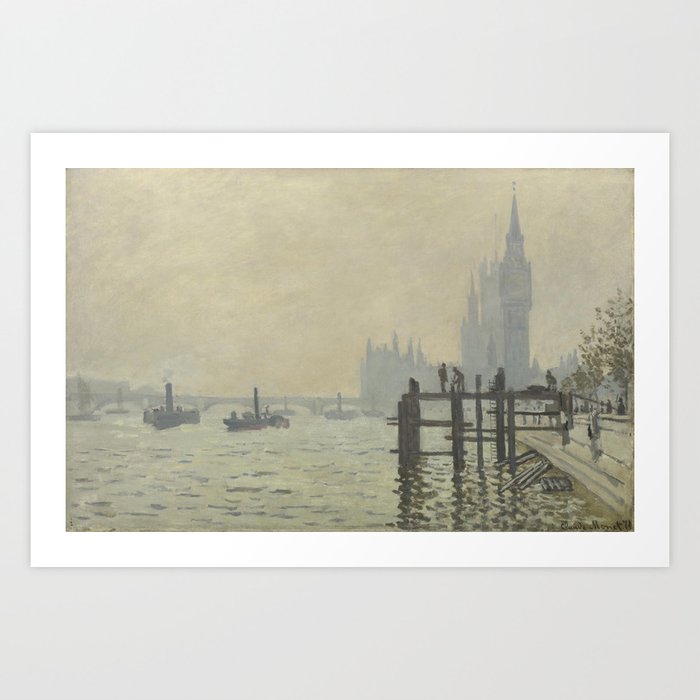 Claude Monet - The Thames Below Westminster Art Print