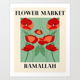 Ramallah Flower Market Art Print