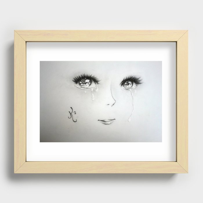 Just A smile  Recessed Framed Print