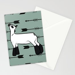 Show Lamb Arrows & Teal  Stationery Cards