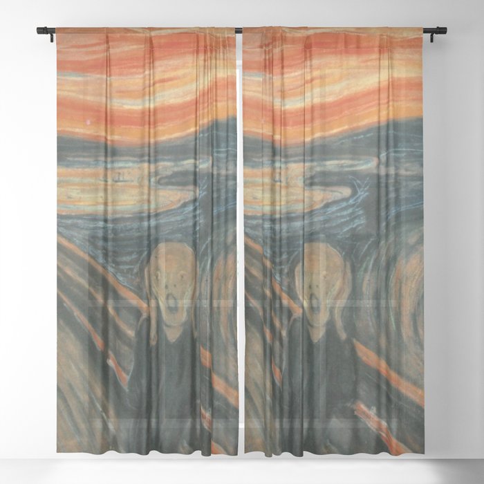 The Scream - Edvard Munch Sheer Curtain