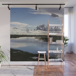 South Africa Photography - Pond Under The Blue Cloudy Sky Wall Mural