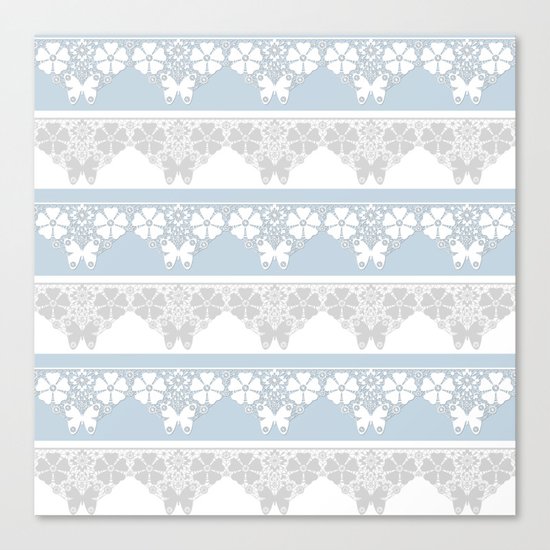 The blue lace . Canvas Print