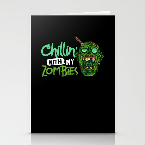Scary Zombie Halloween Undead Monster Survival Stationery Cards