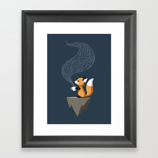 Fox Tea Framed Art Print