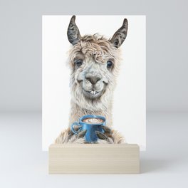 Llama Latte Mini Art Print