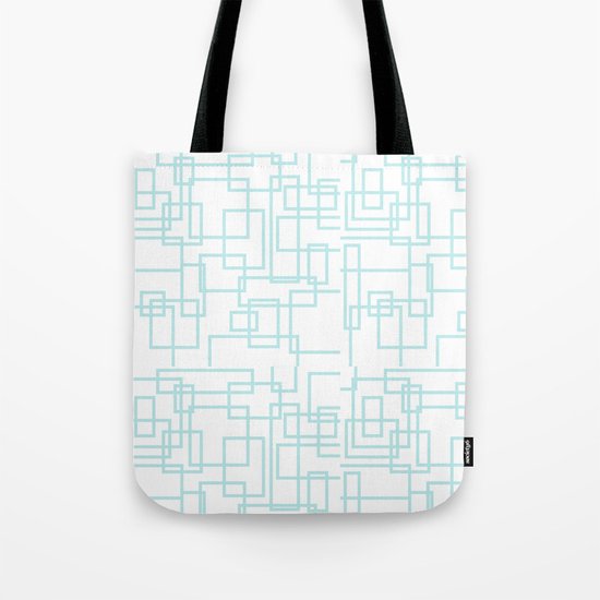 Geometric abstract pattern - light aqua Tote Bag