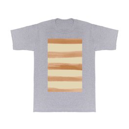 Stripes Abstract Terracotta #5 T Shirt