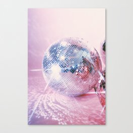 Pink Disco Ball Canvas Print