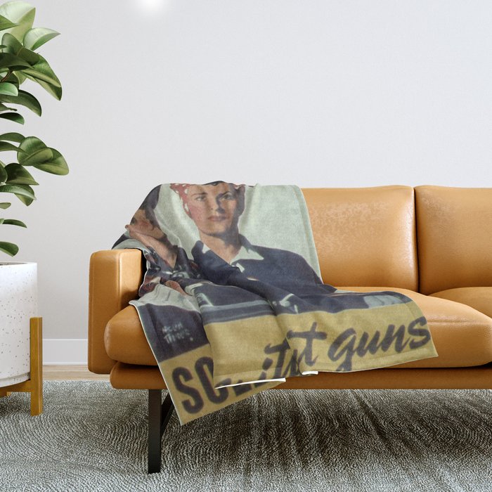 Vintage poster - Soldiers without guns Throw Blanket