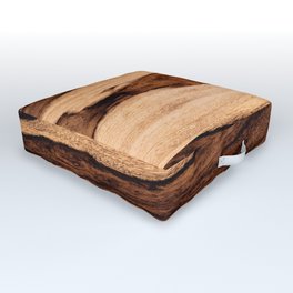 Sheesham Wood Grain Texture, Close Up Outdoor Floor Cushion